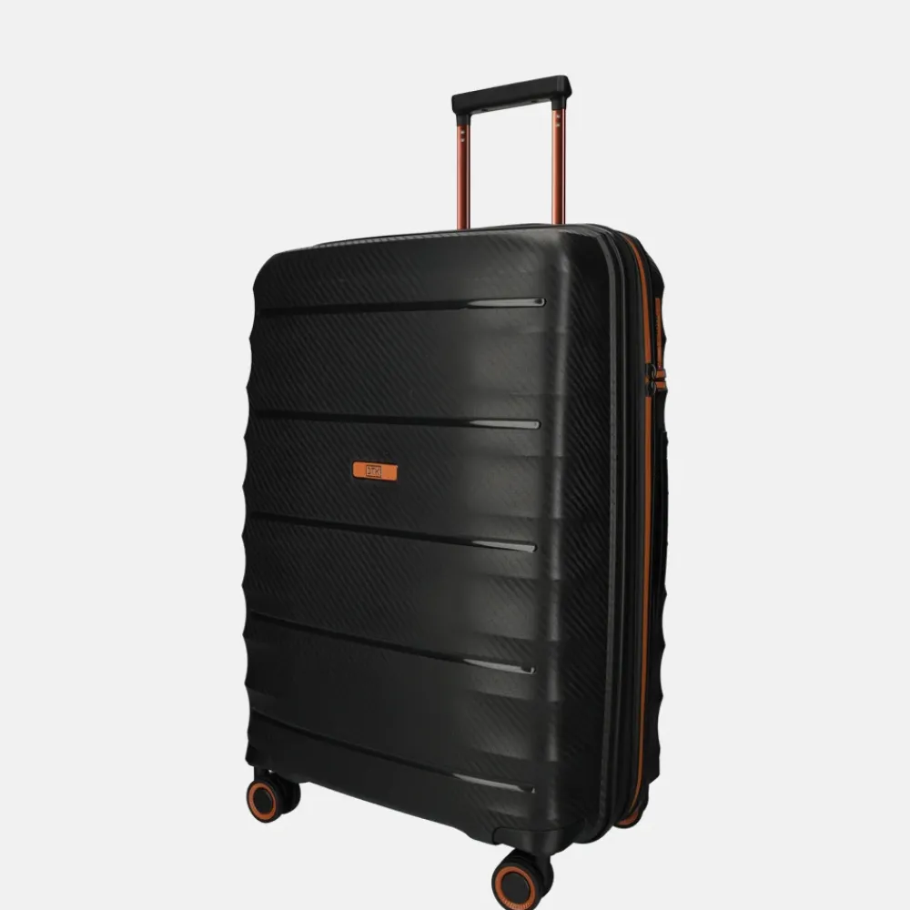 Reiskoffers^Duifhuizen Paloma reiskoffer 67 cm black/copper