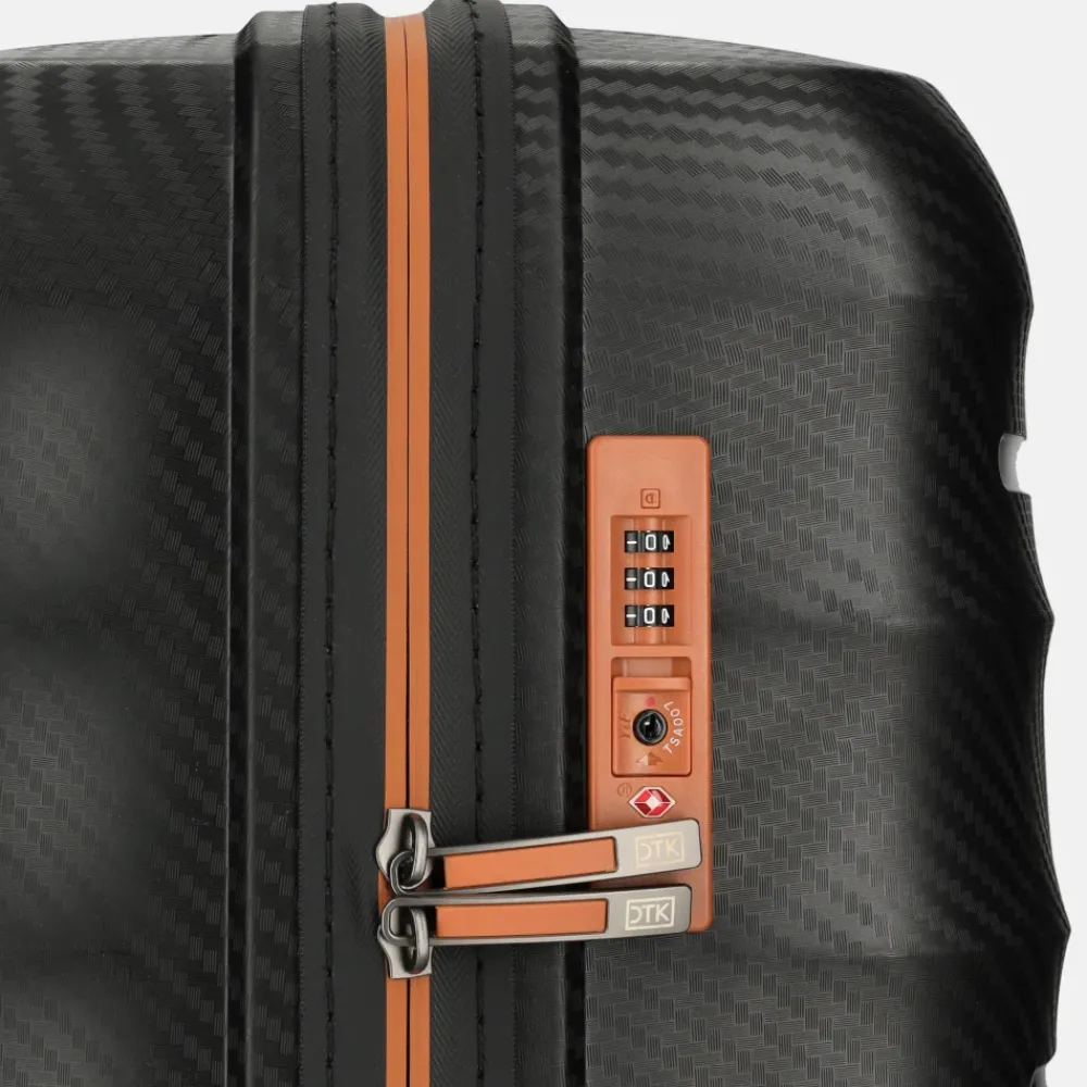 Reiskoffers^Duifhuizen Paloma reiskoffer 75 cm black/copper