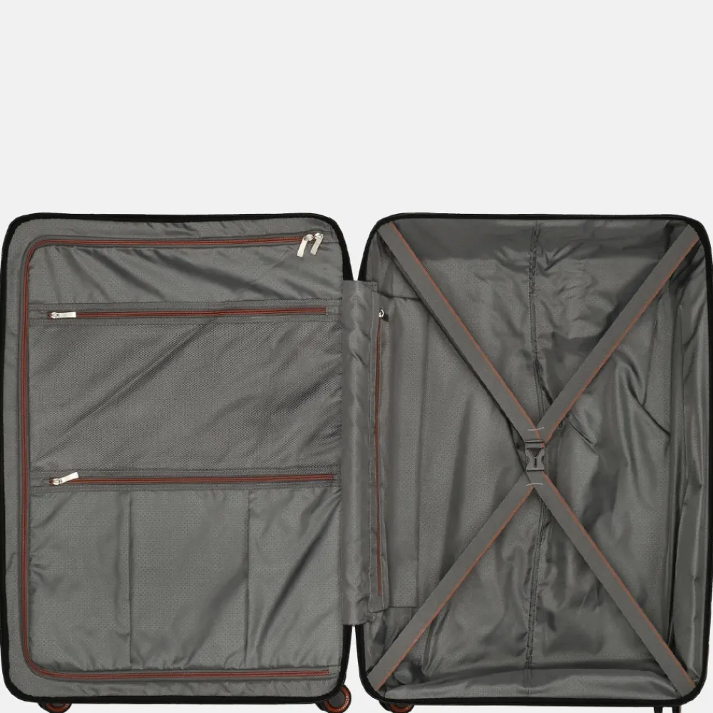 Reiskoffers^Duifhuizen Paloma reiskoffer 75 cm black/copper