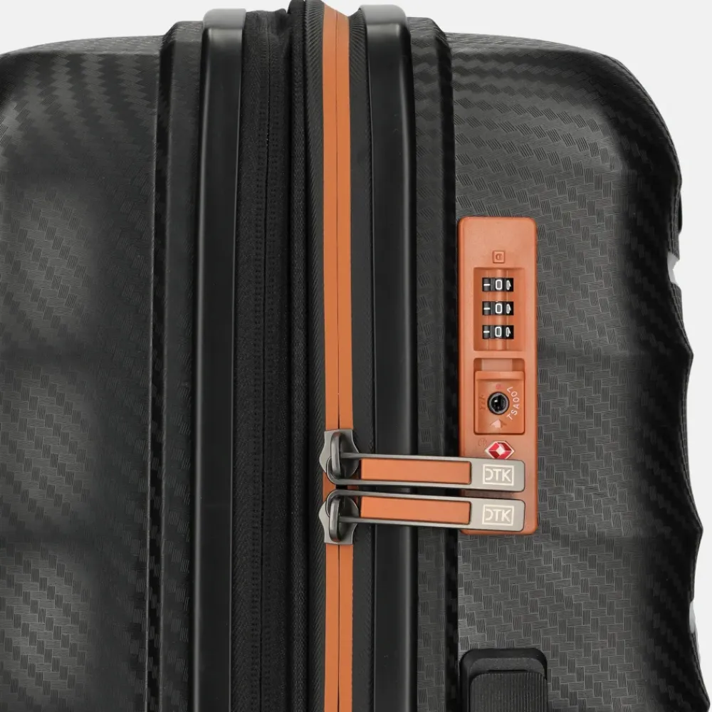 Reiskoffers^Duifhuizen Paloma reiskoffer 67 cm black/copper