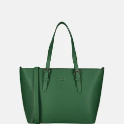 Schoolhandtassen | Shoppers^Duifhuizen Saffiano shopper M papegaai groen