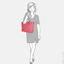 Schoolhandtassen | Dames Laptoptassen^Duifhuizen Saffiano shopper met laptopvak L fuchsia