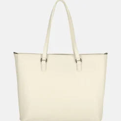 Shoppers^Duifhuizen Saffiano shopper L creme