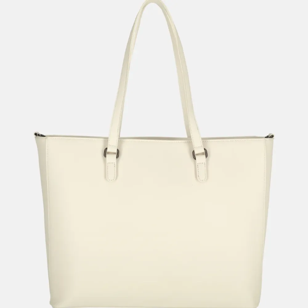 Shoppers^Duifhuizen Saffiano shopper L creme