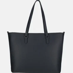 Schoolhandtassen | Shoppers^Duifhuizen Saffiano shopper L donker navy