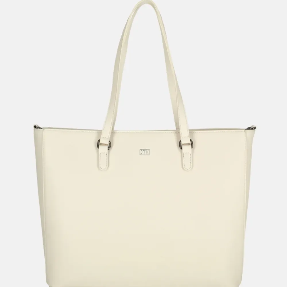 Shoppers^Duifhuizen Saffiano shopper L creme