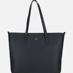 Schoolhandtassen | Shoppers^Duifhuizen Saffiano shopper L donker navy