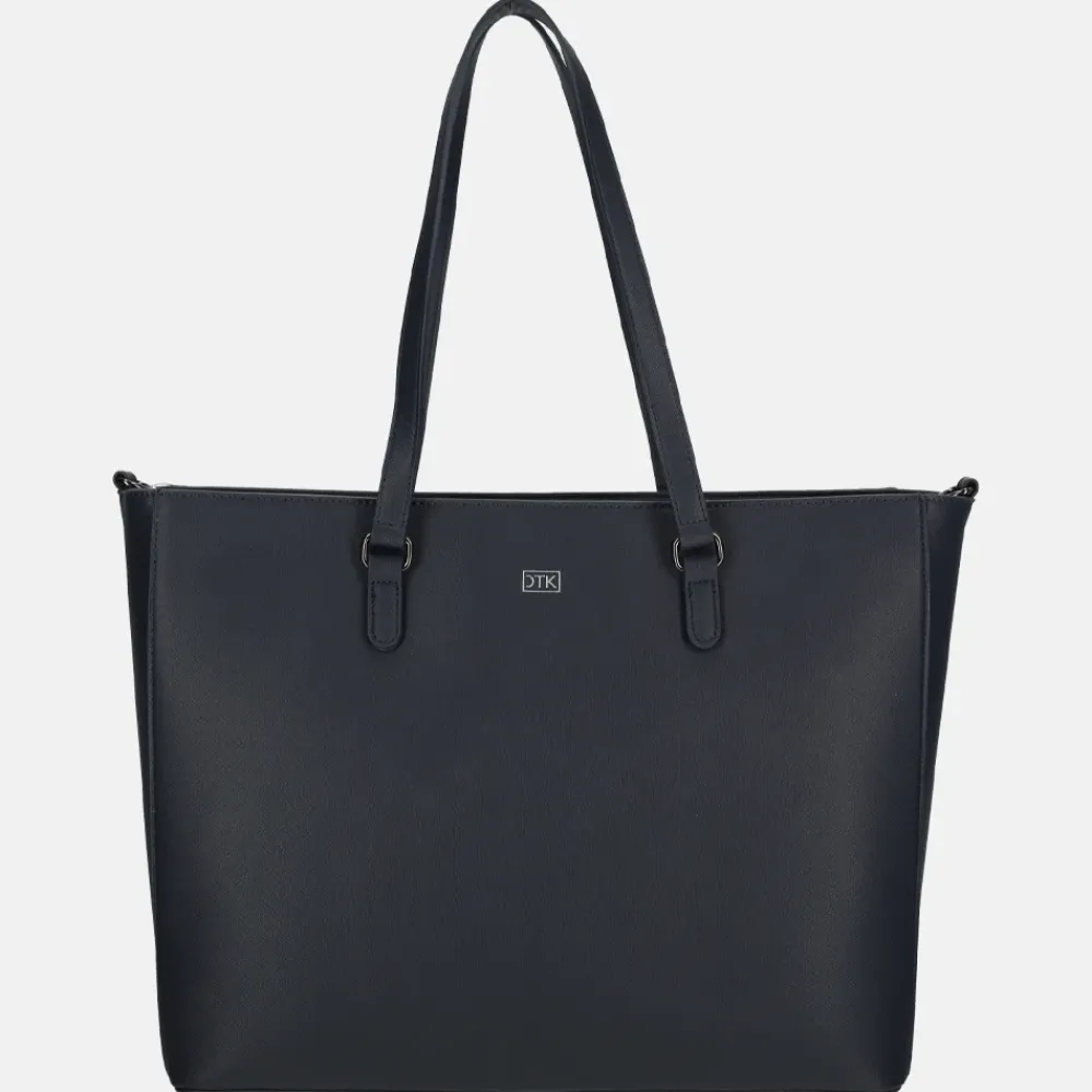 Schoolhandtassen | Shoppers^Duifhuizen Saffiano shopper L donker navy
