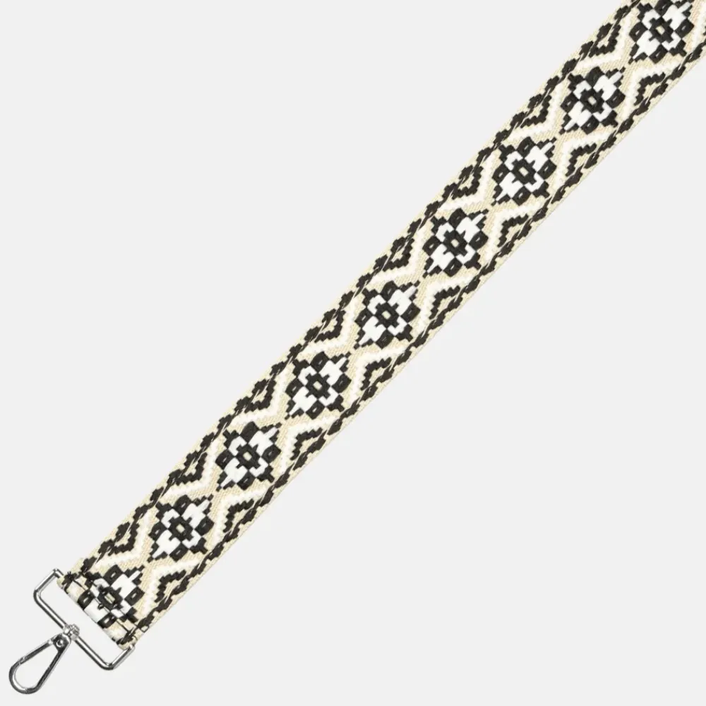 Schouderbanden^Duifhuizen schouderband azteca wit/zwart/beige