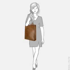 Schoolhandtassen | Dames Laptoptassen^Duifhuizen shopper 14 inch cognac