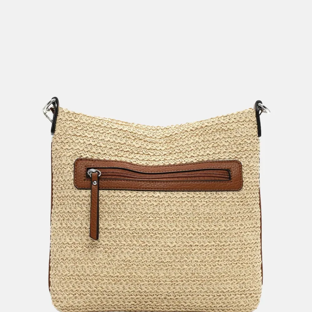 Crossbody Tassen^Emily & Noah Elda crossbody tas raffia sand