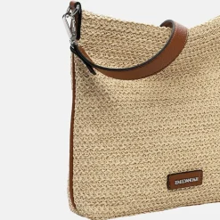 Crossbody Tassen^Emily & Noah Elda crossbody tas raffia sand