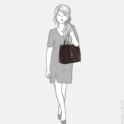 Shoppers^Emily & Noah Elke shopper dark wine