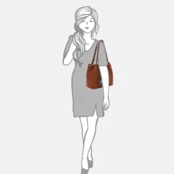 Shoppers^Emily & Noah Elke shopper cognac