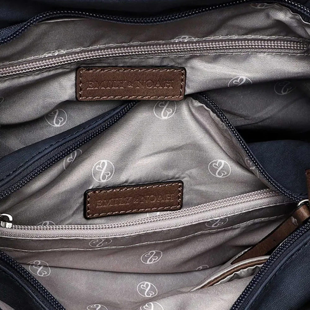 Shoppers^Emily & Noah Elke shopper blue/taupe