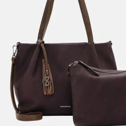 Shoppers^Emily & Noah Elke shopper dark wine