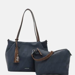 Shoppers^Emily & Noah Elke shopper blue/taupe