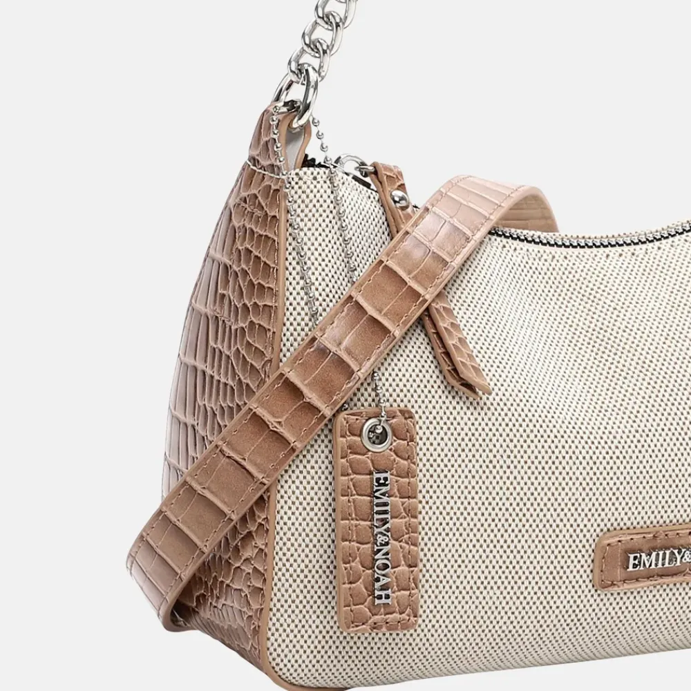 Crossbody Tassen^Emily & Noah Emilia crossbody tas taupe