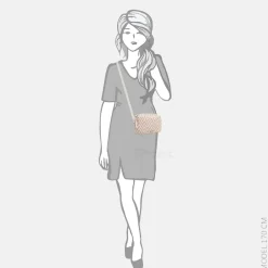 Crossbody Tassen^Emily & Noah Raffia crossbody tas pink salt