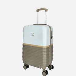 Handbagage Koffers^Enrico Benetti handbagage koffer 55 cm taupe-ivoor