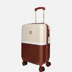 Handbagage Koffers^Enrico Benetti handbagage koffer 55 cm bordeaux-beige