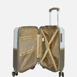 Handbagage Koffers^Enrico Benetti handbagage koffer 55 cm taupe-ivoor