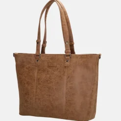 Schoolhandtassen | Shoppers^Enrico Benetti Kate shopper 15 inch camel
