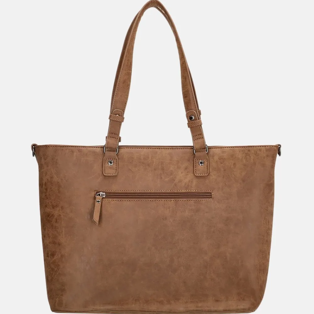 Schoolhandtassen | Shoppers^Enrico Benetti Kate shopper 15 inch camel