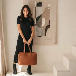 Schoolhandtassen | Dames Laptoptassen^Enrico Benetti Lily shopper cognac