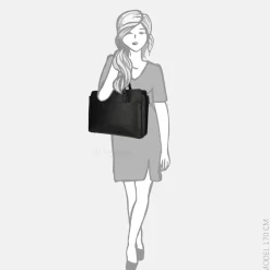 Schoolhandtassen | Dames Laptoptassen^Enrico Benetti Lily shopper zwart