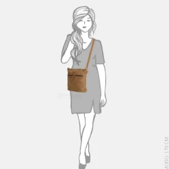Crossbody Tassen^Enrico Benetti Noumea crossbody tas camel