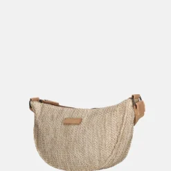 Crossbody Tassen^Enrico Benetti Raffia Banana crossbody tas misty rose