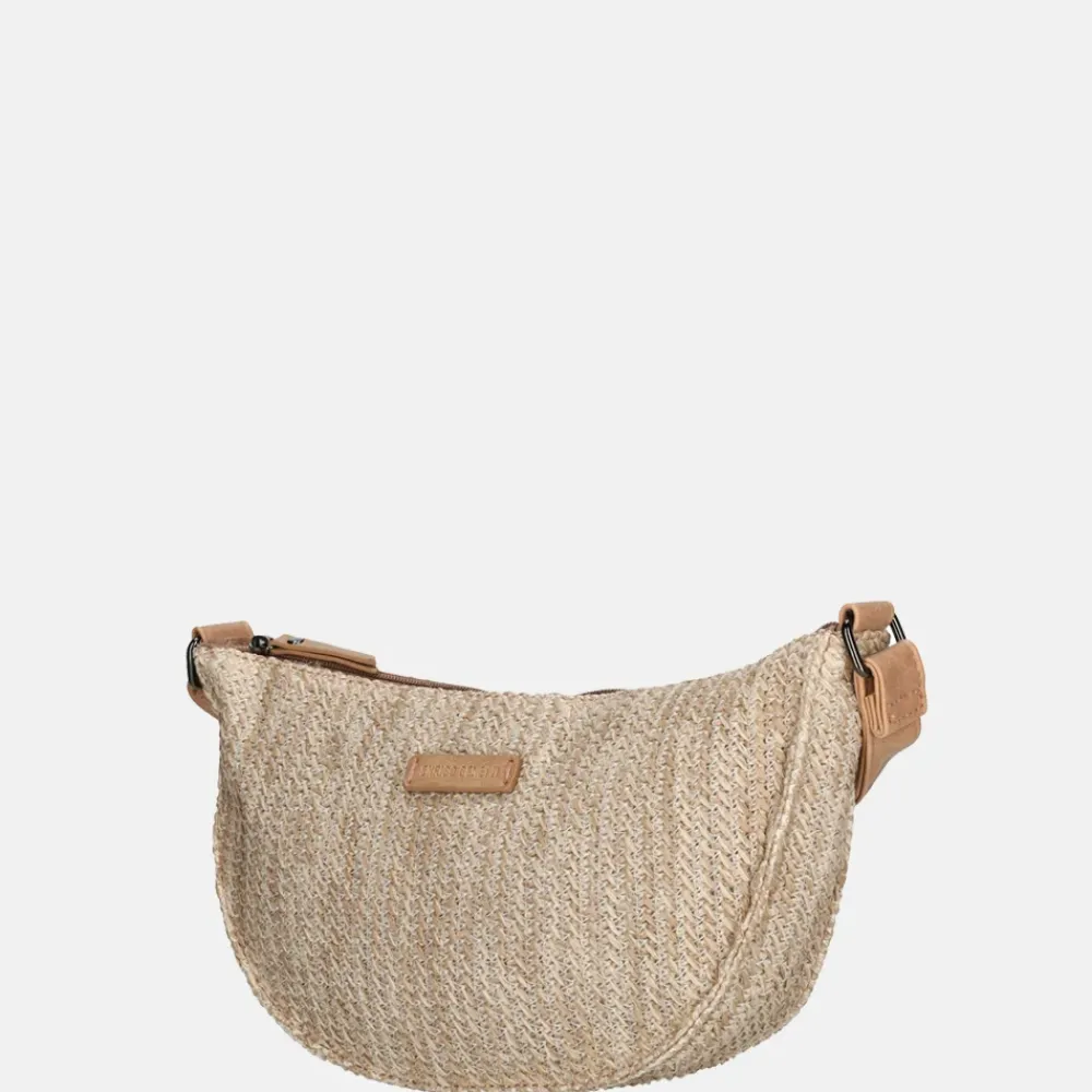 Crossbody Tassen^Enrico Benetti Raffia Banana crossbody tas misty rose
