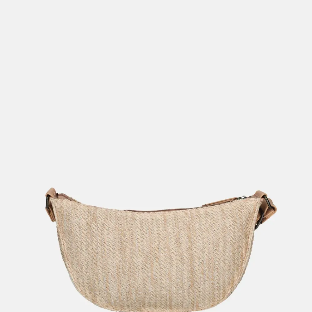 Crossbody Tassen^Enrico Benetti Raffia Banana crossbody tas misty rose