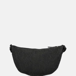 Crossbody Tassen^Enrico Benetti Raffia Banana crossbody tas zwart