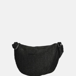 Crossbody Tassen^Enrico Benetti Raffia Banana crossbody tas zwart