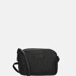 Crossbody Tassen^Enrico Benetti Raffia crossbody tas zwart