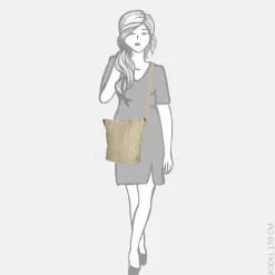Crossbody Tassen^Enrico Benetti Raffia crossbody tas M natuur