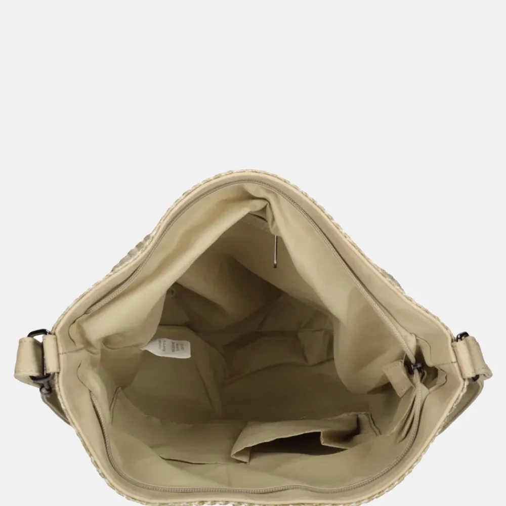 Crossbody Tassen^Enrico Benetti Raffia crossbody tas M natuur