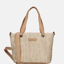 Handtassen^Enrico Benetti Raffia handtas S misty rose