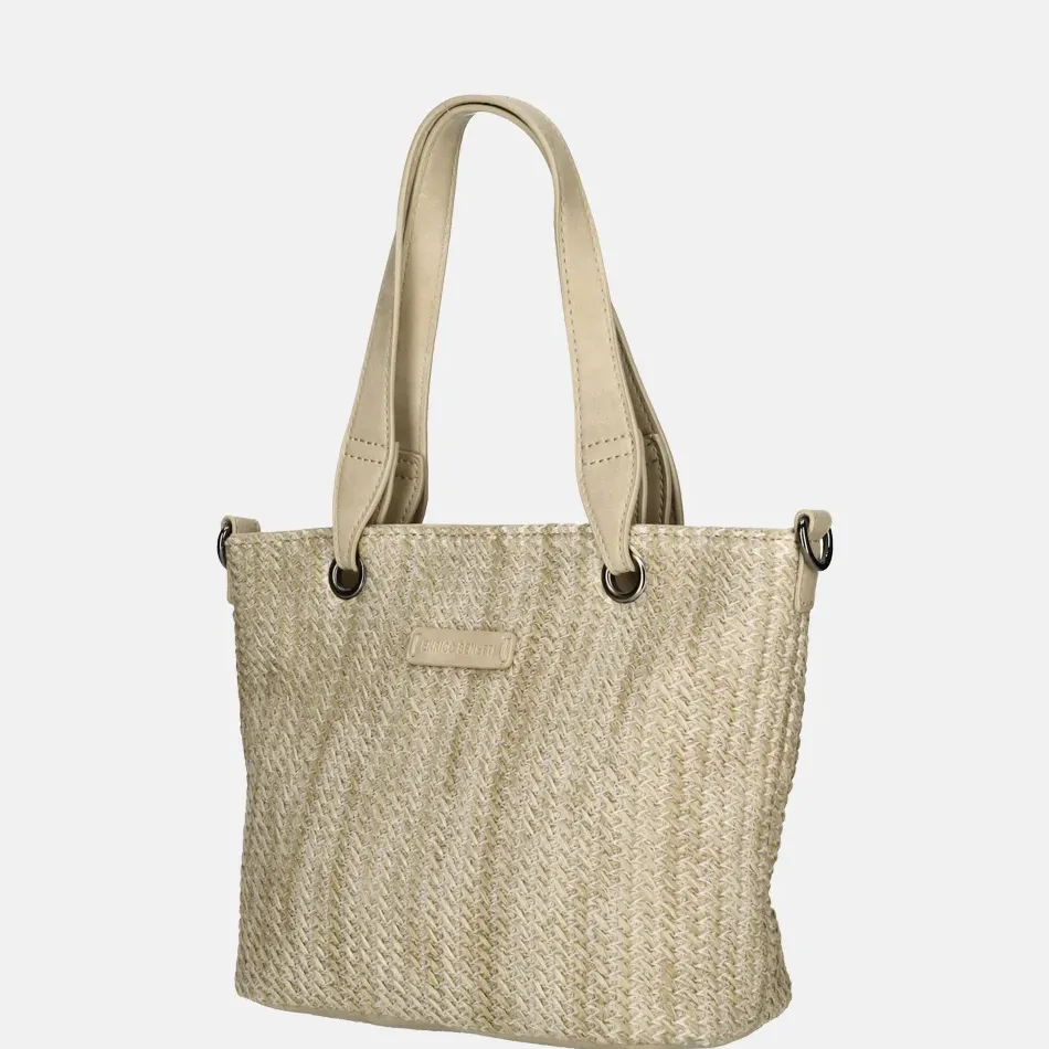 Handtassen^Enrico Benetti Raffia handtas S natuur