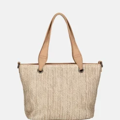 Handtassen^Enrico Benetti Raffia handtas S misty rose
