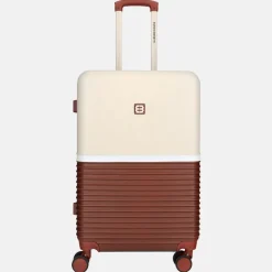 Reiskoffers^Enrico Benetti reiskoffer 65 cm bordeaux-beige