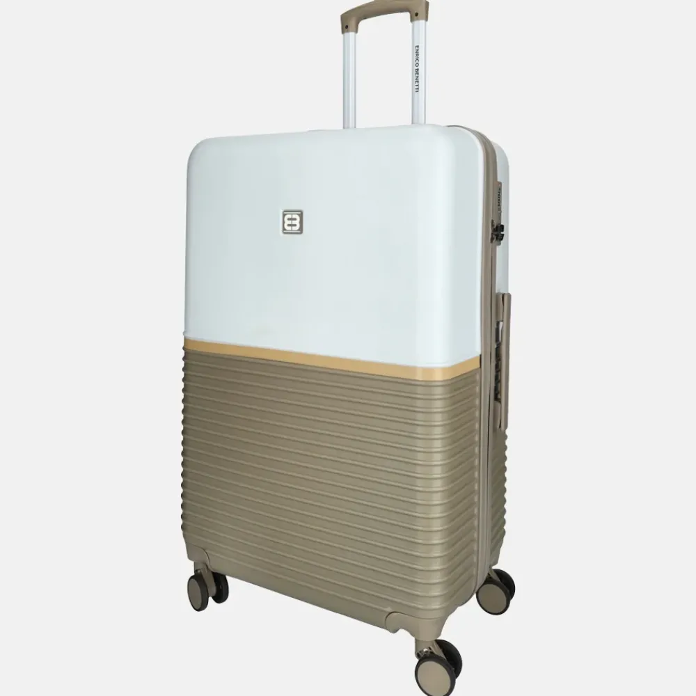 Reiskoffers^Enrico Benetti reiskoffer 75 cm taupe-ivoor