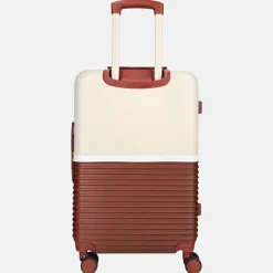 Reiskoffers^Enrico Benetti reiskoffer 65 cm bordeaux-beige