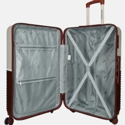 Reiskoffers^Enrico Benetti reiskoffer 75 cm bordeaux-beige