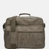 Heren Laptoptassen | Dames Laptoptassen^Enrico Benetti Rotterdam laptoptas 15 inch middentaupe