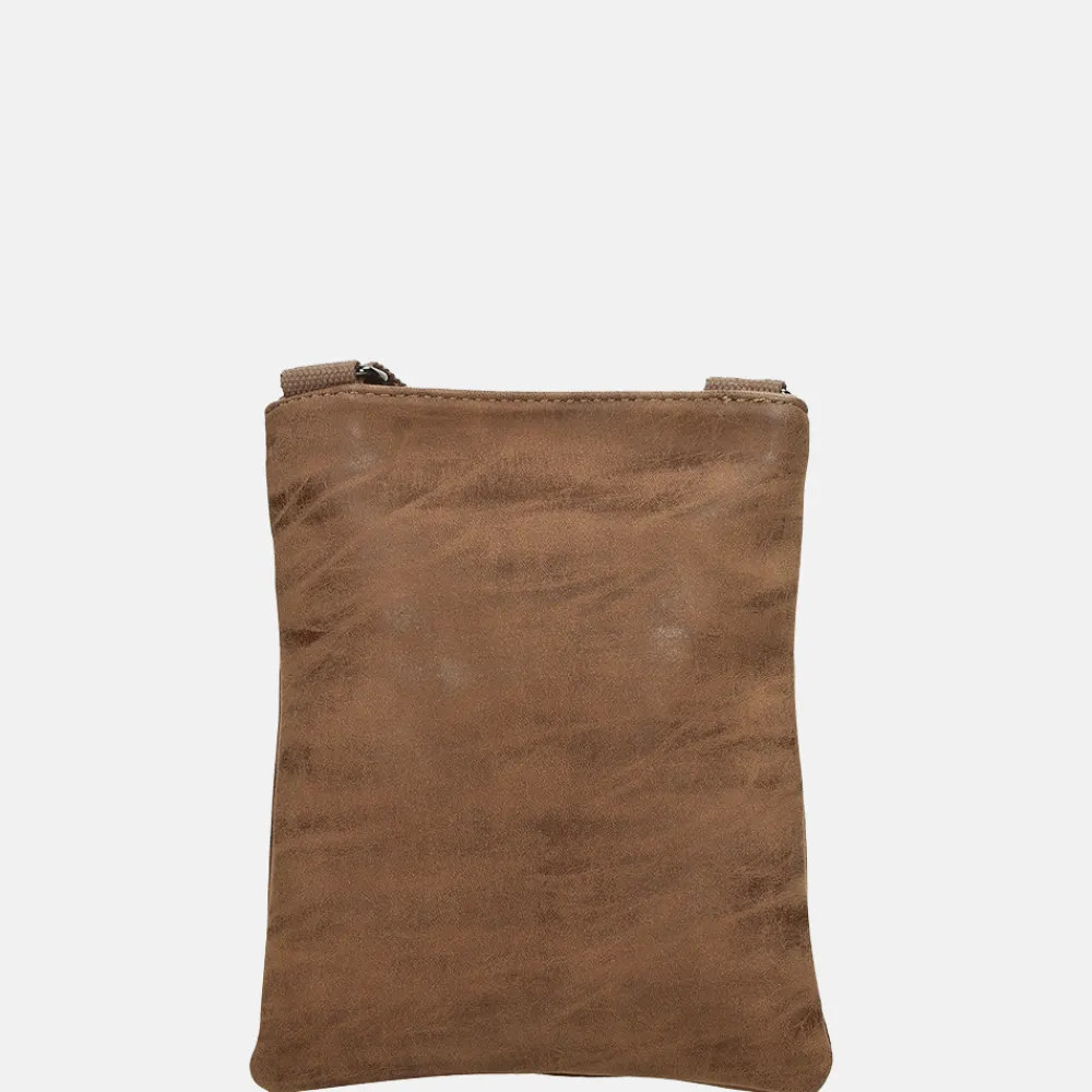 Schoudertassen^Enrico Benetti Rotterdam schoudertas plat camel