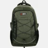 School Rugzakken | School Rugzakken^Enrico Benetti Yellow Stone rugzak 15 inch olijf
