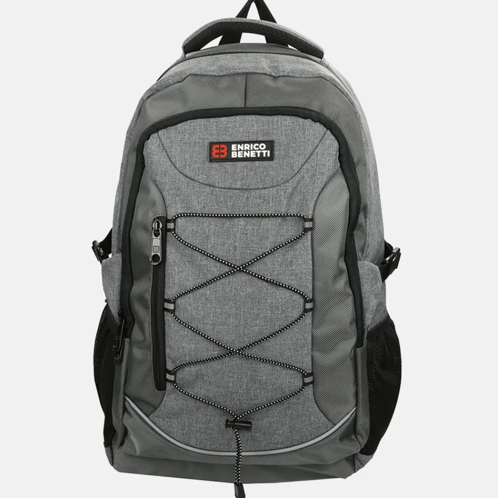 School Rugzakken | School Rugzakken^Enrico Benetti Yellow Stone rugzak 15 inch lichtgrijs